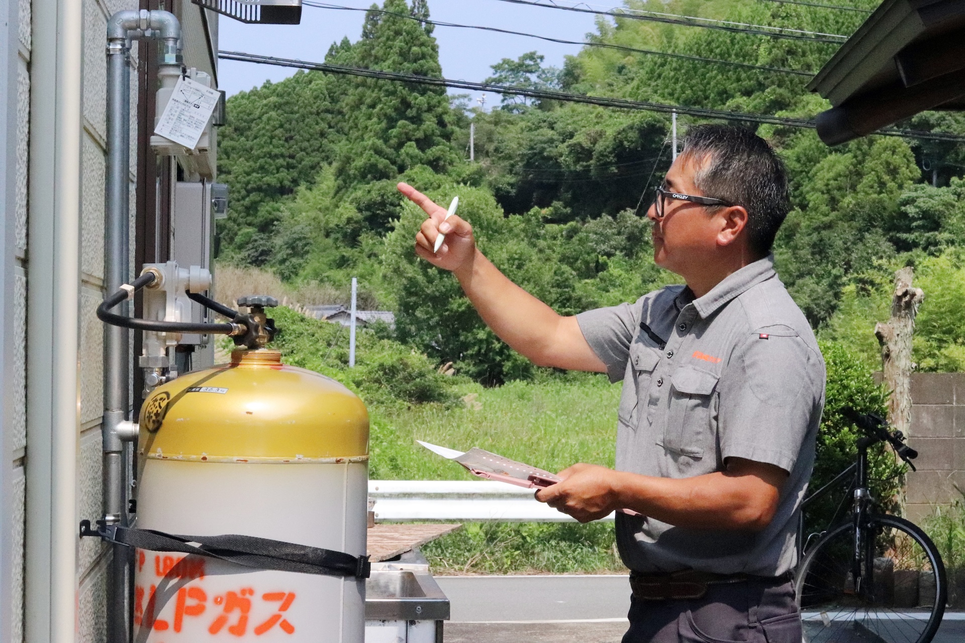 門川エリアにおけるガスの保安管理業務